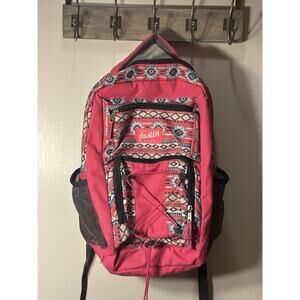 Austin Trading Co Pink Blue White Aztec Print Laptop Backpack